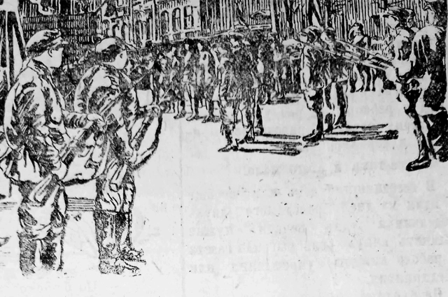 Принятие присяги красноармейцами в Пензе, 1 мая 1926 года.