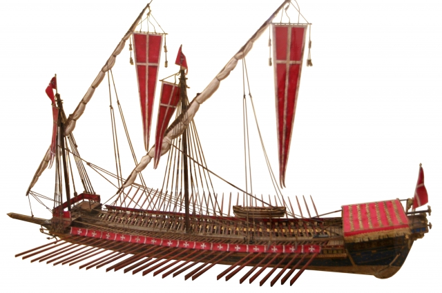 Пример модели галеры Мальтийского ордена, боевого корабля