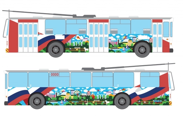 Горожане смогут раскрасить троллейбус.