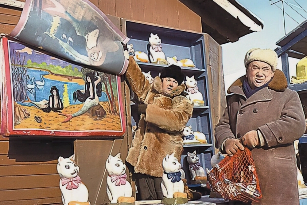 В Москве натурные съемки проходили только на Тишинском рынке.