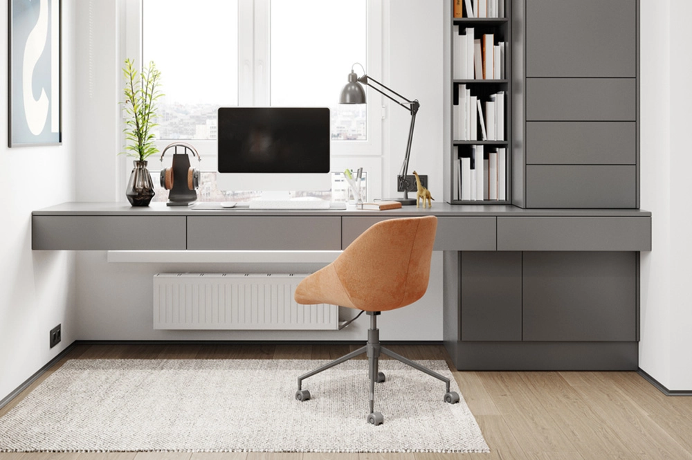 Нейтральные тона в кабинете поддерживают активность префронтальной коры головного мозга.