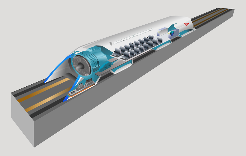 Схема Hyperloop.