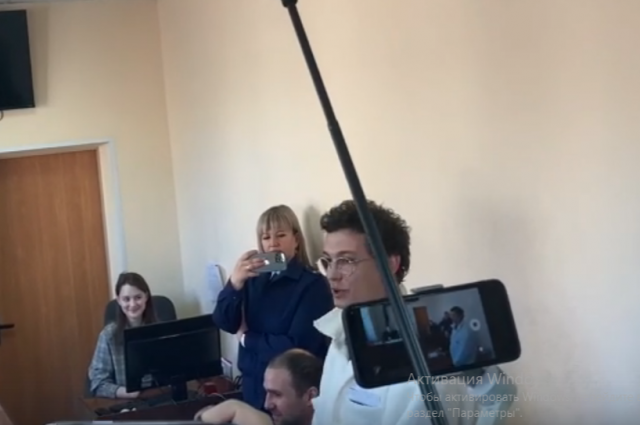 Кадр из видео с заседания с Никитой Кологривым.