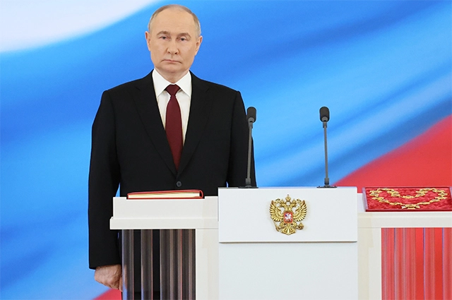 7 мая 2024. Избранный президент РФ Владимир Путин на церемонии инаугурации в Кремле.