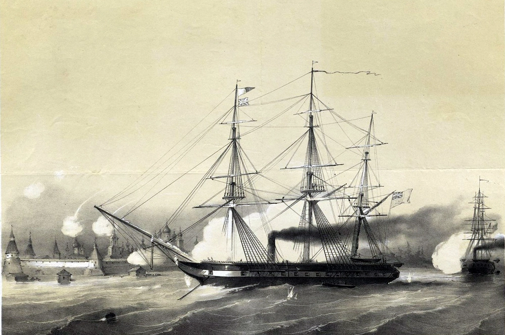Бомбардировка Соловецкого монастыря английскими пароходами, 1854 г.