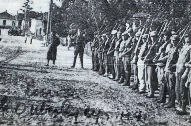 Подразделение Полесской Сечи в городе Олевск, осень 1941 года.