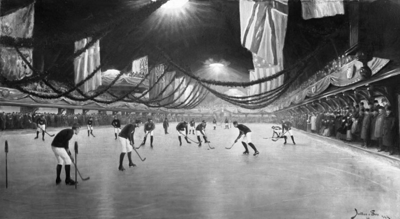 Хоккейный матч, Монреаль, 1893 г.