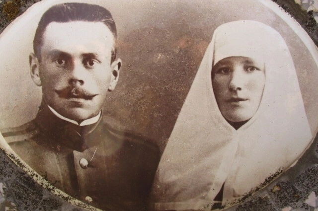 Александр Иванович Жуков с женой, Анной Ивановной.