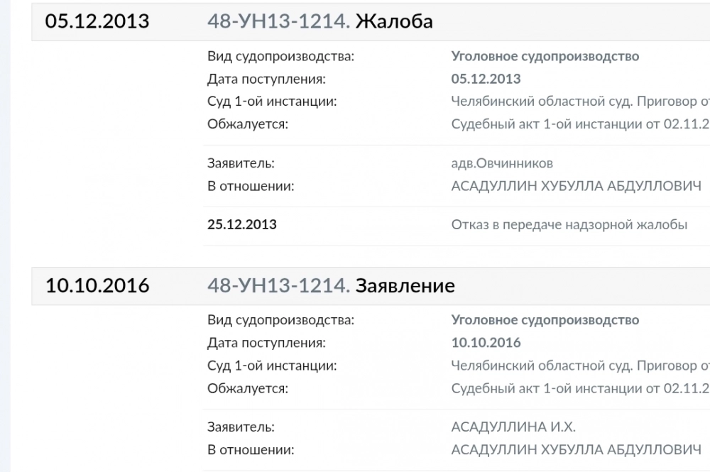 Осуждённый пытался писать жалобы, но тщетно.