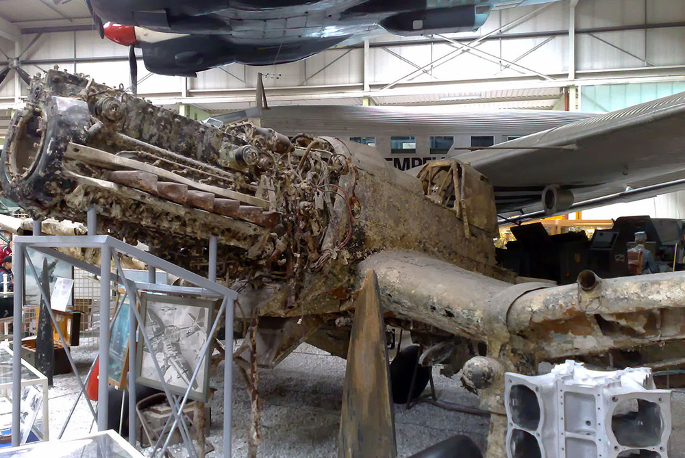 Обломки Ju 87 в музее автомобилей и технологий Зинсхайм.