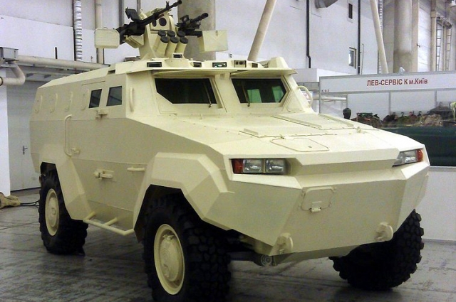 «Тритон» — колёсная бронемашина с усиленной противоминной защитой, разработанная киевским заводом.