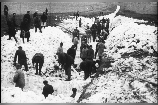 Раскопки Багеровского рва. Съемка: январь 1942 г. 