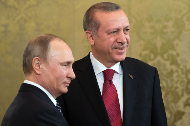 Президент РФ Владимир Путин и президент Турции Реджеп Тайип Эрдоган.