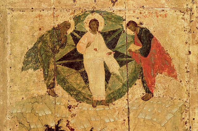 Икона Преображения Господня, Андрей Рублёв. Public Domain