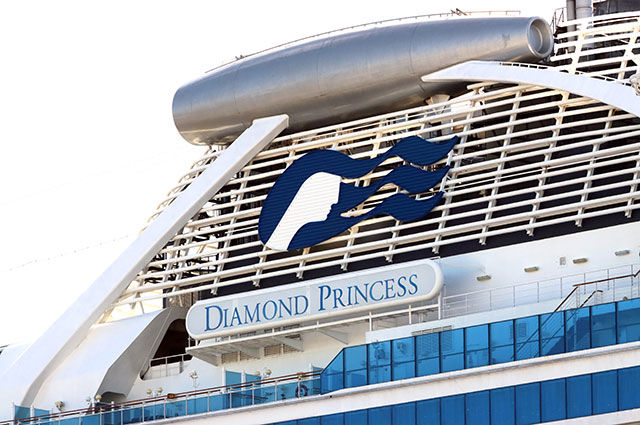 Круизный лайнер Diamond Princess.