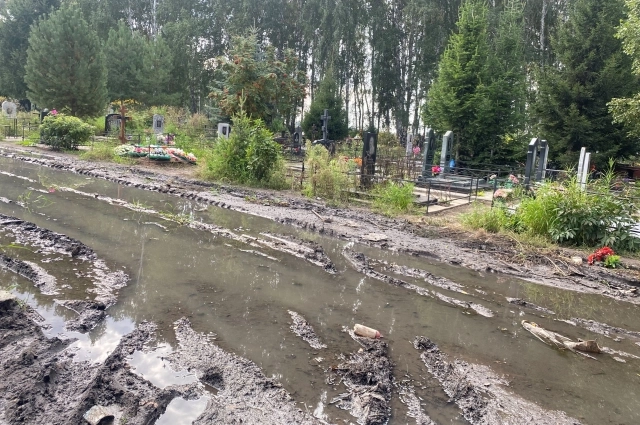 Подтопление нечистотами тоже не редкость. В 300 метрах от могил сливают канализационные воды. 