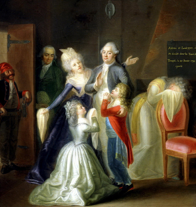 Прощание Людовика XVI с семьей перед казнью