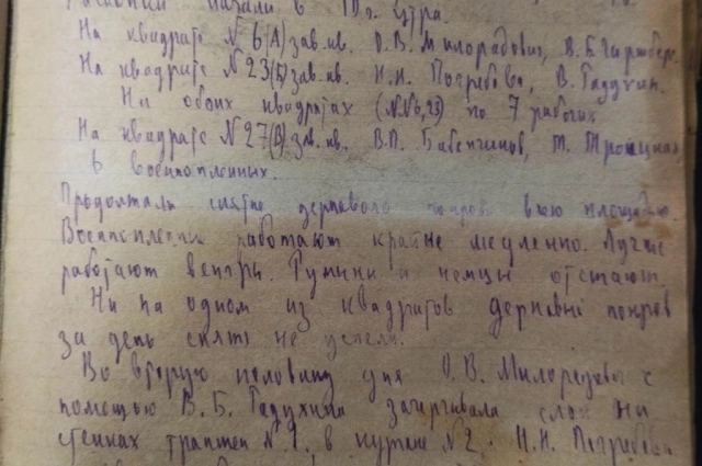 Страница из полевого дневника Павла Шульца.