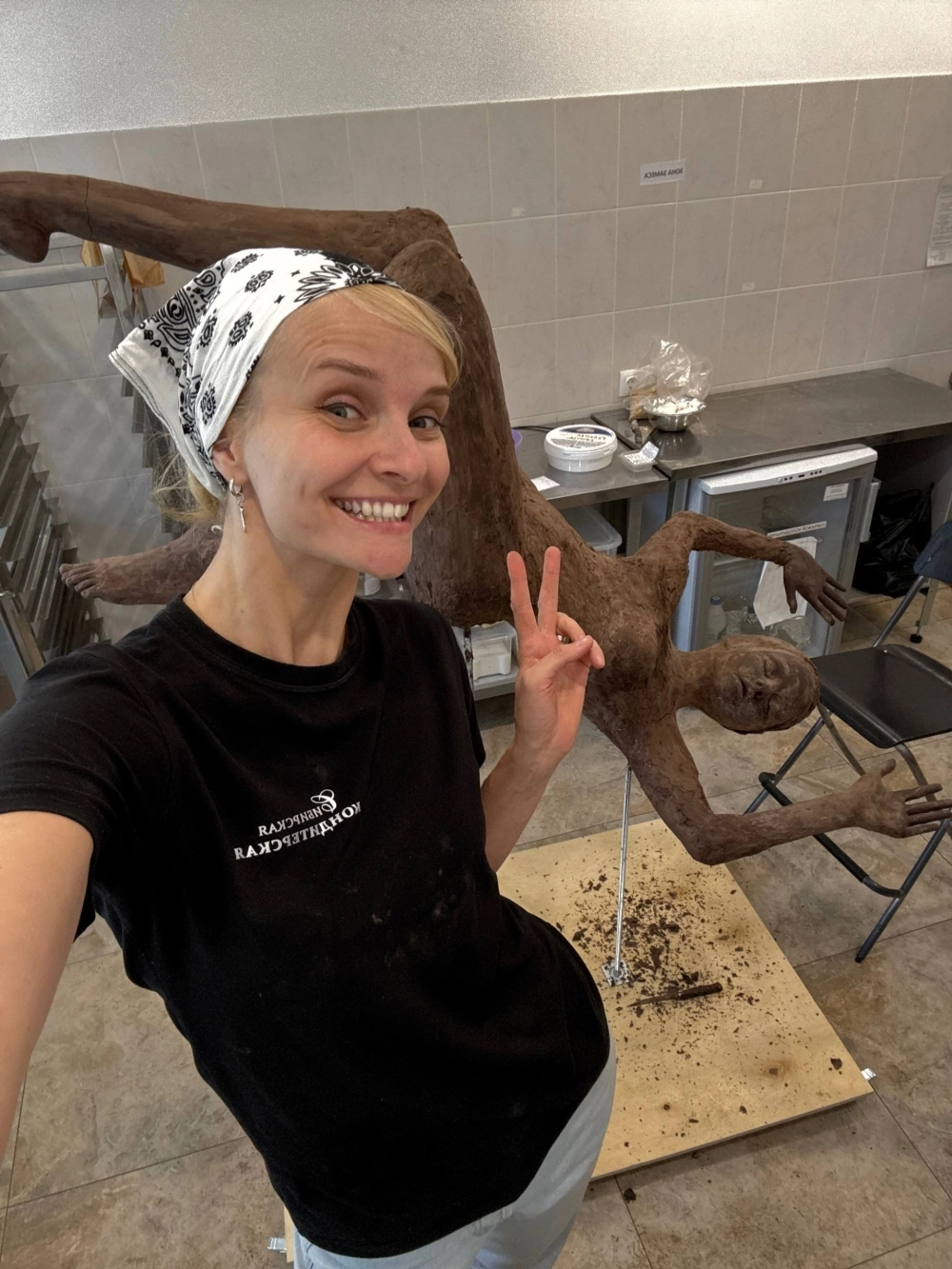 Работа над фигурой заняла 2,5 месяца.