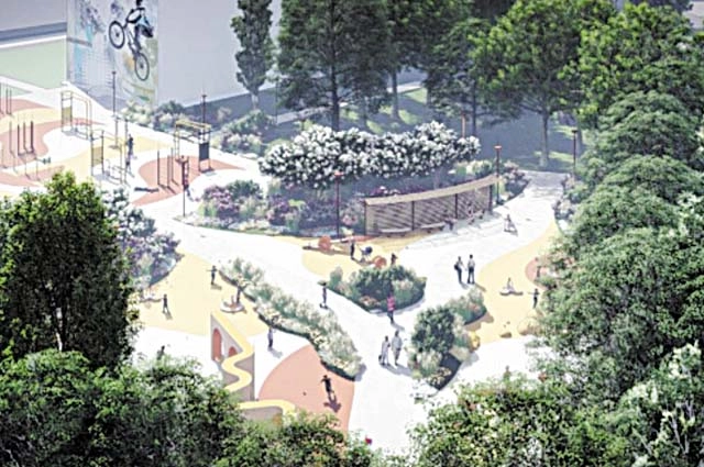 Сквер у Дворца культуры им. А. П. Чехова.