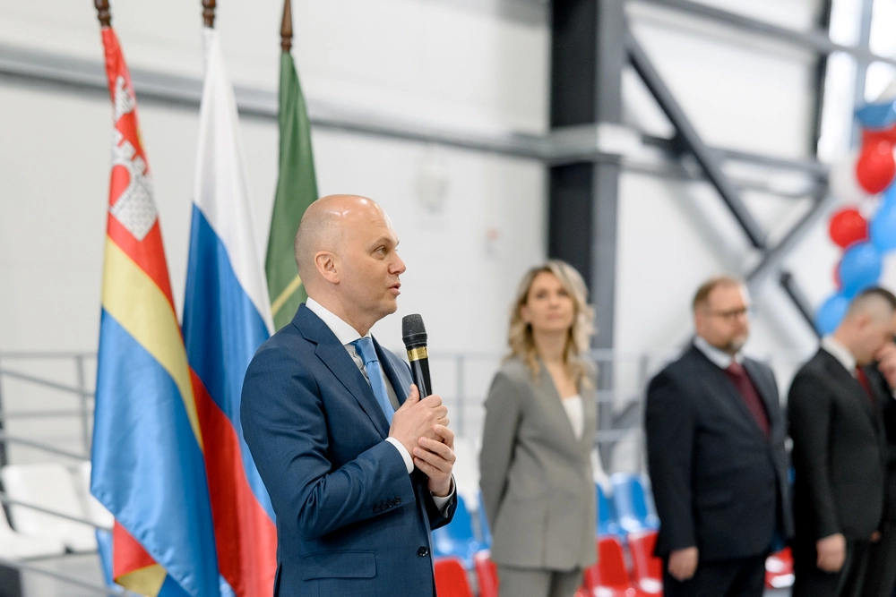 открытие спорткомплекса в славске