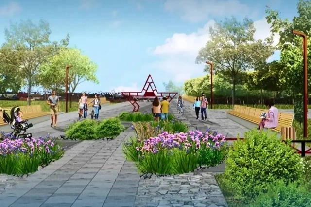 Проект благоустройства парка Победы по ул. М. Горького.