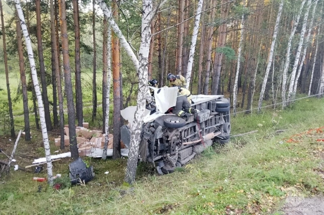 Опрокинувшаяся «Газель».