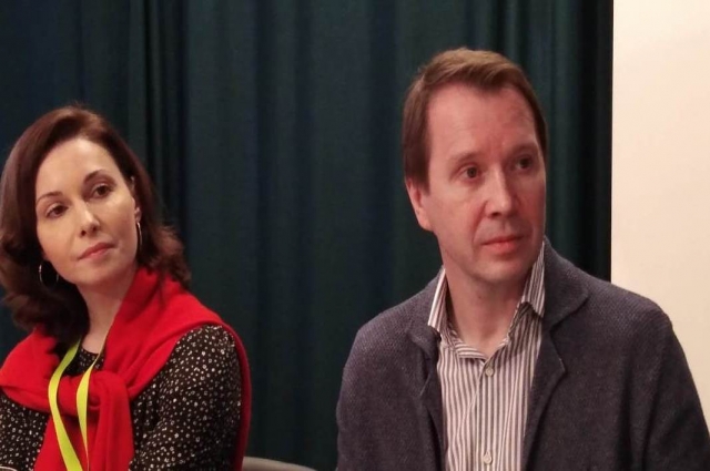 Арт-директор фестиваля «Горький+» Евгений Миронов и актриса Александра Урсуляк. 
