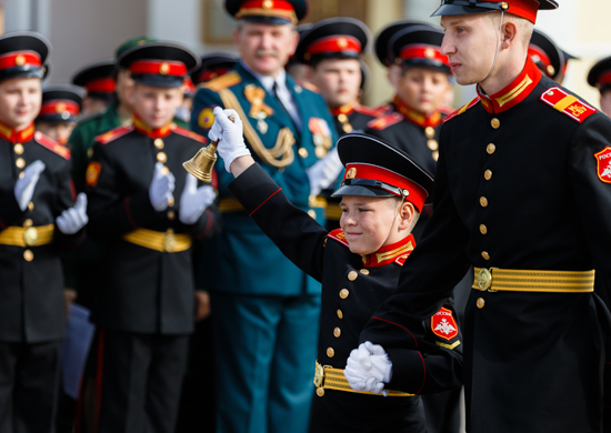 Начало нового учебного года в Московском Суворовском военном училище, 1 сентября.