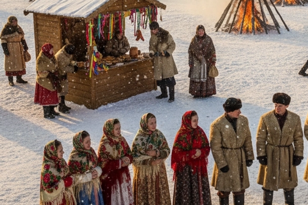 Устраивались смотрины: девушки выстраивались по улице в ряд.