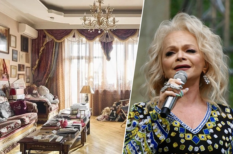 Квартира Ларисы Долиной. На фото гостиная.