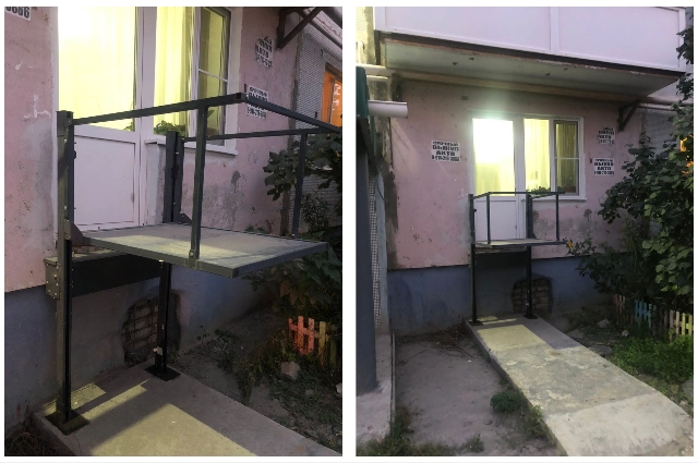 Подъёмник с балкона.