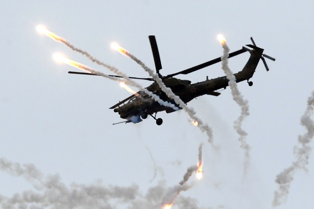 Выступление ударного вертолета Ми-28Н 