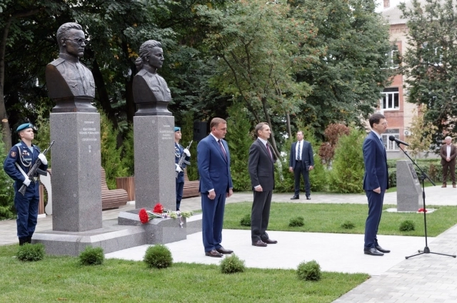 Открытие сквера разведчиков в Узловой.
