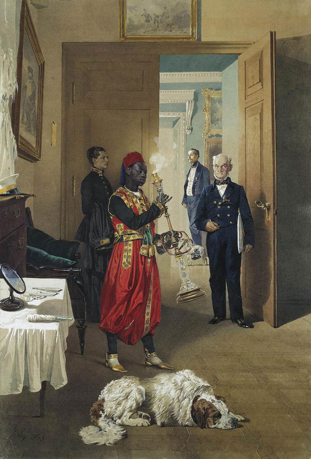 «Передняя во дворце». Художник М.А. Зичи. 1865 год.