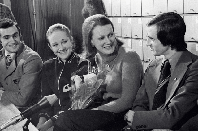 Заслуженный тренер СССР Елена Чайковская со своими воспитанниками. 1975 год.