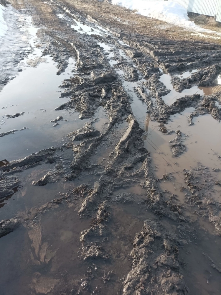 Весной и осенью дороги выглядят вот так. 