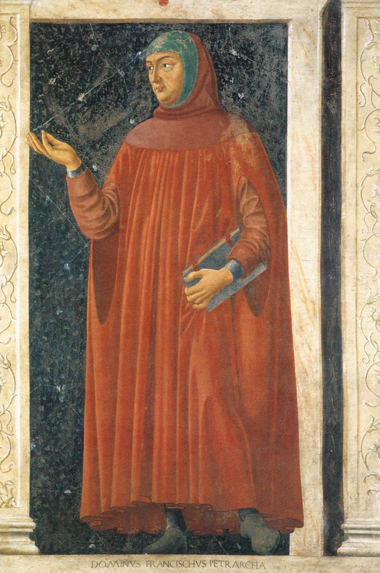 Портрет Петрарки работы Андреа дель Кастаньо, фрески виллы Кардуччо.