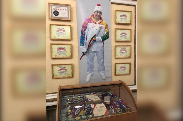 Часть экспозиции, посвященной Андрею Драчёву, представленной в музее города Райчихинск, Амурской области.