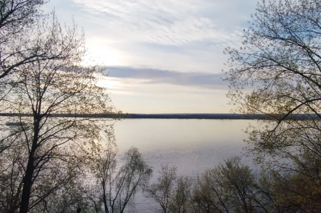 Вид на Волгу из Загородного парка.