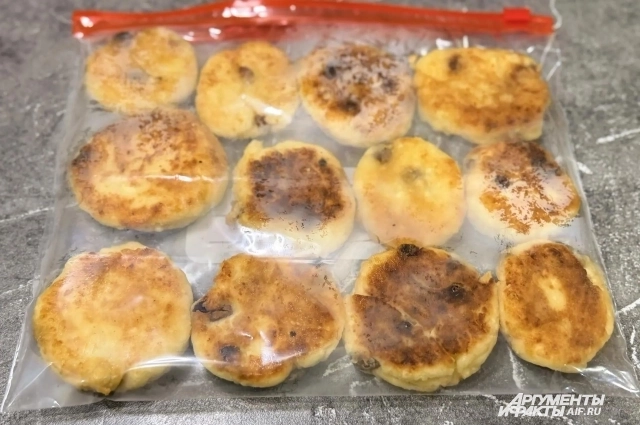 После разморозки сырники не теряют своего вкуса.