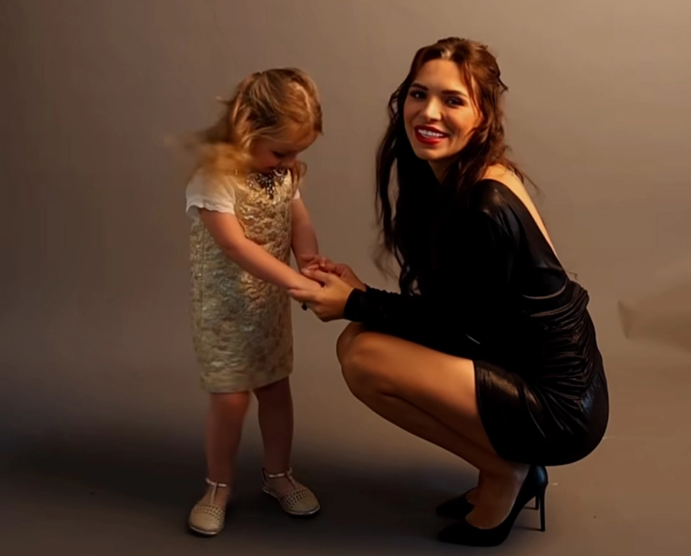 Валерия Куденкова с дочерью.