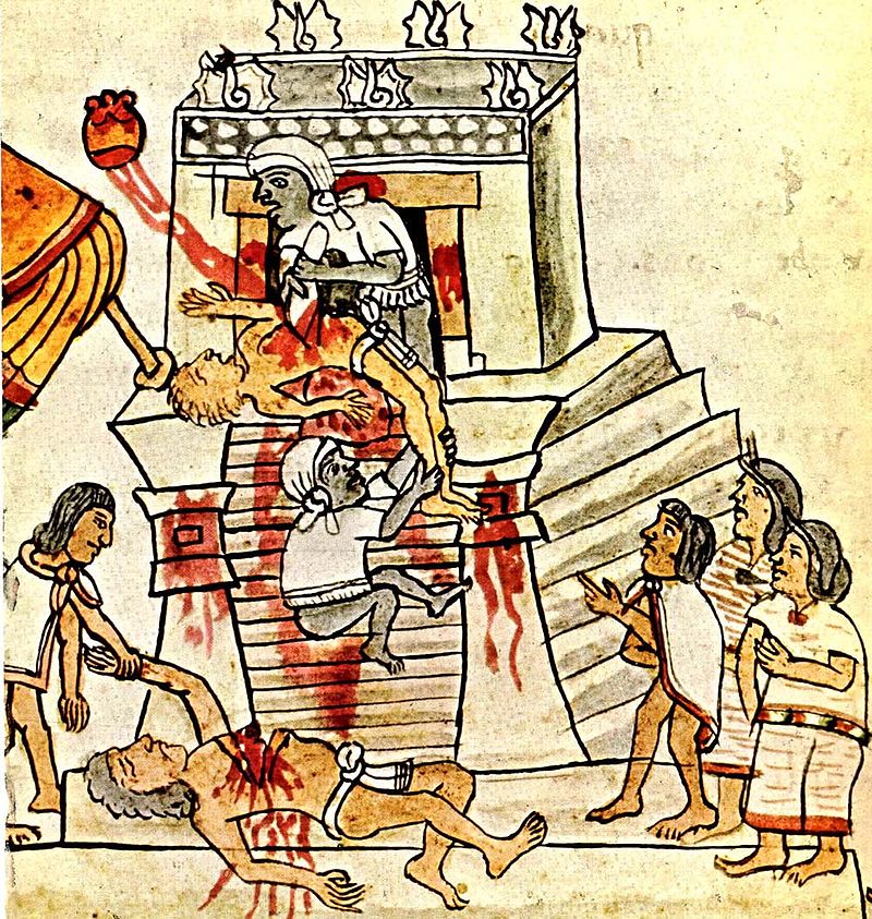 Ацтеки. Человеческие жертвоприношения, показанные в «кодексе Мальябекки»