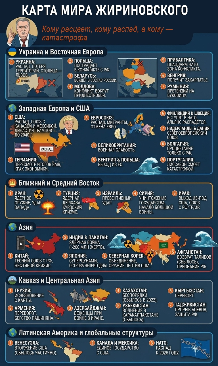 Карта мира Жириновского