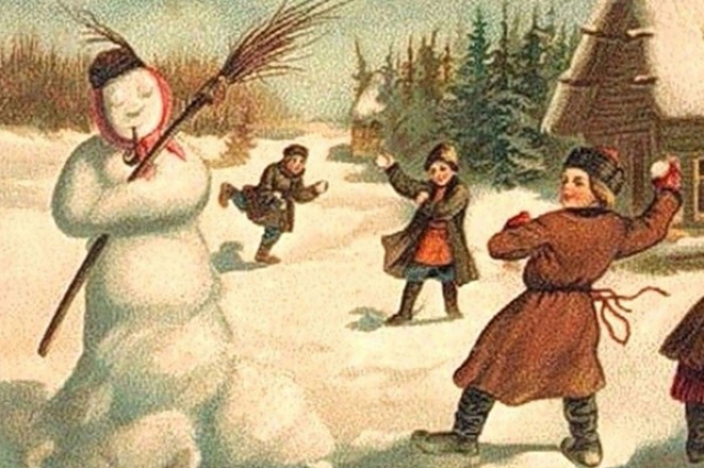 Только в России лепят снежных баб - представительниц женского пола.