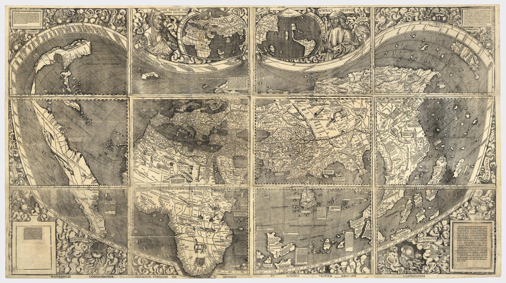 Карта мира Мартина Вальдземюллера 1507 г.