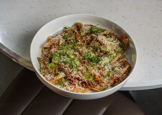 Блины болоньезе.