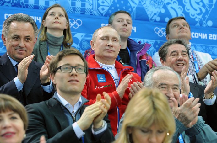 Владимир Путин на соревнованиях фигуристов