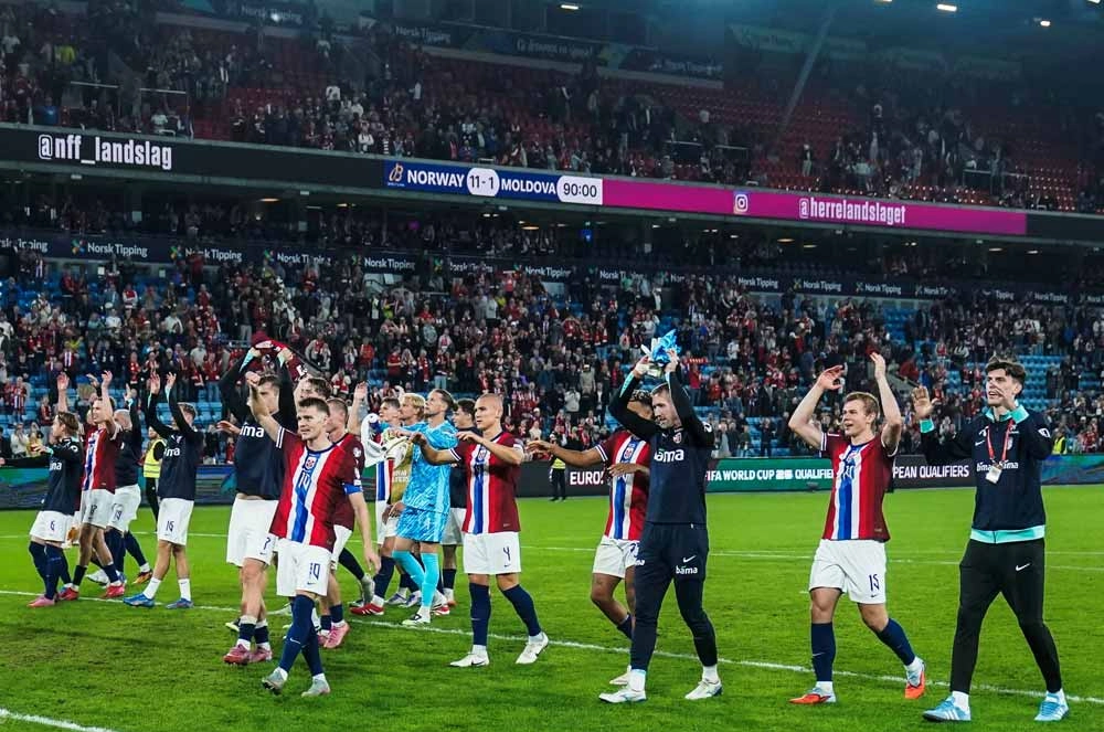 Игроки сборной Норвегии после матча.
