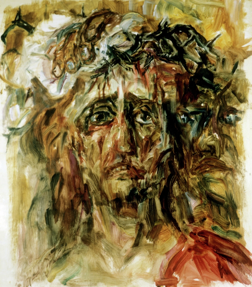 Репродукция картины «Возложение тернового венца», 1960-е годы. Холст, масло. Художник Сергей Михайлович Романович (1894-1968).